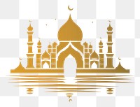 PNG Golden mosque outline vector architecture golden design.