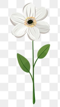 PNG Gray flower illustration floral petal.