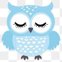 PNG Illustration of owl cartoon animal hearts.