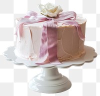 PNG Coquette white cake dessert icing rose.