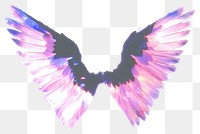 PNG Cutout collage wings purple illustration spiritual.