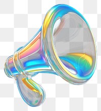 PNG Megaphone icon glass illustration lighting.