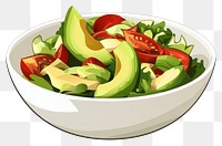 PNG Chicken Avocado Salad avocado illustration transparent.