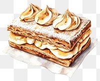 PNG Paris-Brest dessert illustration pastry.