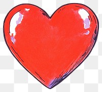 PNG Red heart illustration symbol valentine's.