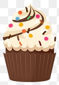 PNG Cupcake illustration dessert art.