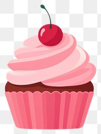 PNG Cupcake illustration dessert art.