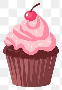 PNG Cupcake illustration dessert chocolate.