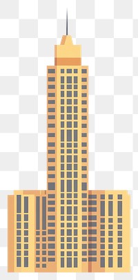 PNG Skyscraper architecture illustration building.