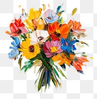 PNG Flower bouquet painting flowers art.