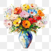 PNG Flower vase painting flowers art.