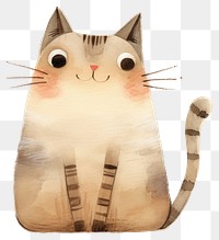 PNG Cat illustration watercolor animal.