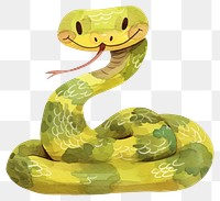 PNG Cute snake illustration children's reptile.