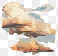 PNG Cloud collage cutouts clouds sky art.