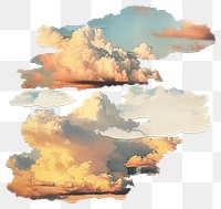 PNG Cloud collage cutouts clouds sky art.