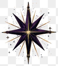 PNG A gothic vector illustration of an isolated star celestial symbol purple.