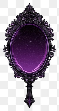 PNG Mirror mystical antique purple.