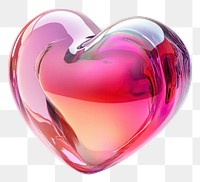 PNG Gradient pink and red heart symbol glossy abstract.