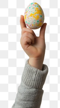 PNG Hand raising Easter egg easter easter egg decoration.