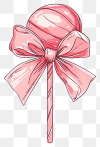 PNG Cotton candy tied with big ribbon illustration sweets pink.