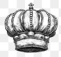 PNG Crown art black white.