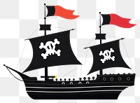 PNG Pirate ship pirate illustration black.