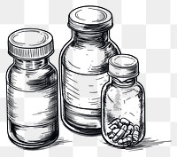 PNG Medicine bottles sketch glass.