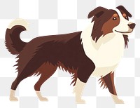 PNG Border Collie dog walking collie illustration animal.