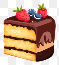 PNG Vector clipart cake illustration strawberry dessert.