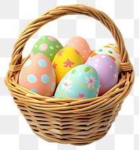 PNG Easter eggs basket easter pastel.