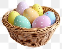 PNG Easter eggs basket pastel easter.