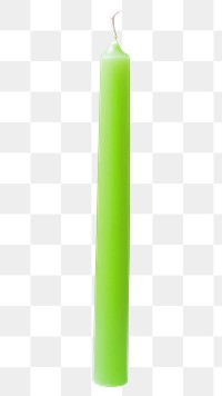 PNG Neon green party candle candlestick lighting taper.