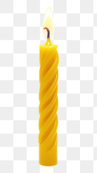 PNG Yellow party candle decorative twisted bright.