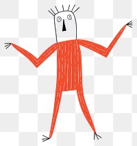 PNG Dancing man drawing art whimsical.