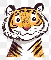 PNG Tiger drawing art cartoon.