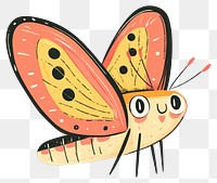 PNG Butterfly whimsical cartoon insect.