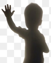 PNG Shadow of kid hand silhouette minimalist.