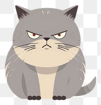 PNG Angry cat illustration animal cute.