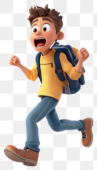 PNG Cartoon character excited illustration.