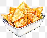 PNG An nacho in a container food nachos appetizer.