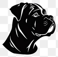 PNG Collection portrait Bulldog dog art illustration silhouette.