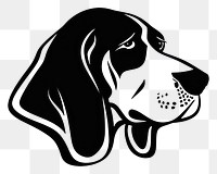 PNG Collection portrait Basset Hound dog art illustration drawing.