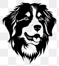 PNG Collection portrait Bernese Mountain dog animal illustration silhouette.