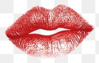 PNG Kiss mark cosmetics lipstick print.