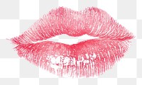 PNG Kiss mark cosmetics lipstick print.