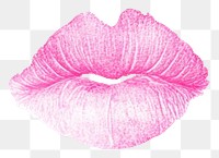 PNG Kiss mark cosmetics lipstick print.