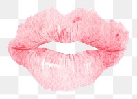 PNG Kiss mark lip cosmetics lipstick.