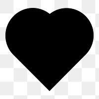 PNG Simple black heart shape, transparent background