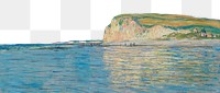 Png Monet low tide painting border, transparent background, remixed by rawpixel.