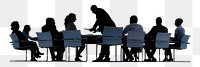 Business board meeting png sticker, transparent background